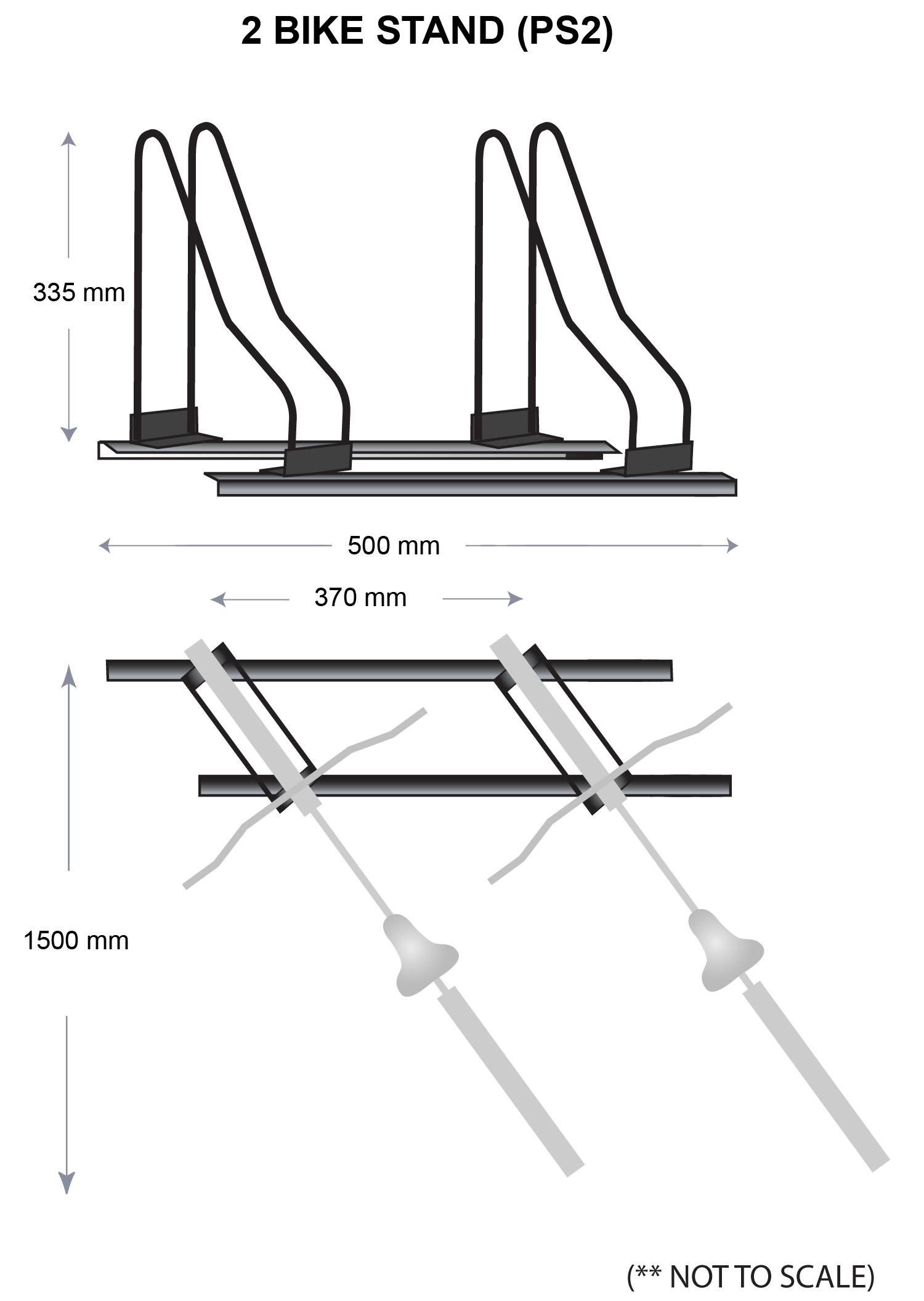 Bike Stand for Home School or Work - 2 Bicycle - Bike Stands.com.au