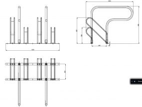 4-bike parking racks dimensions